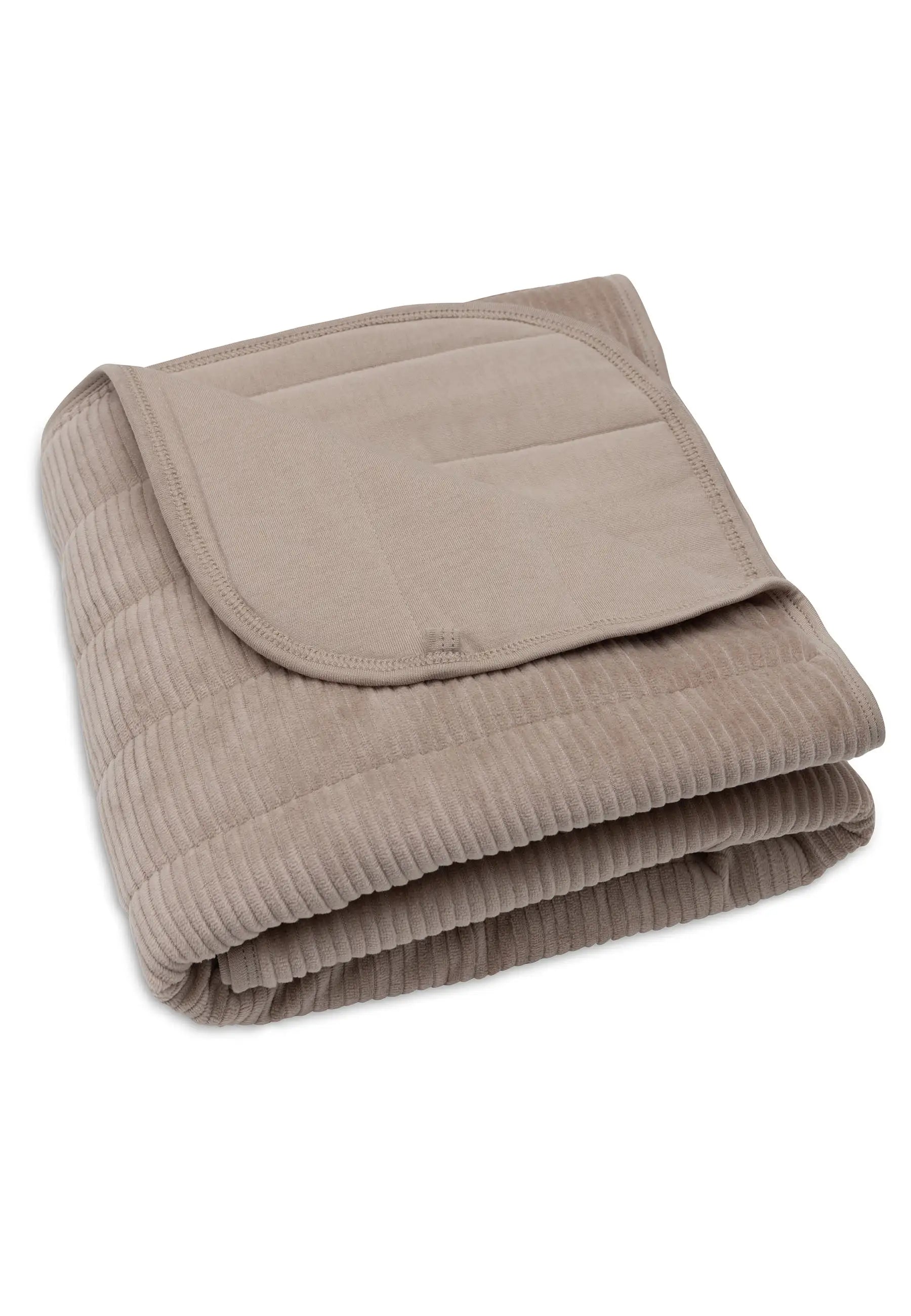 Decke Wiege 75x100cm Velvet Rib - Milky Coffee