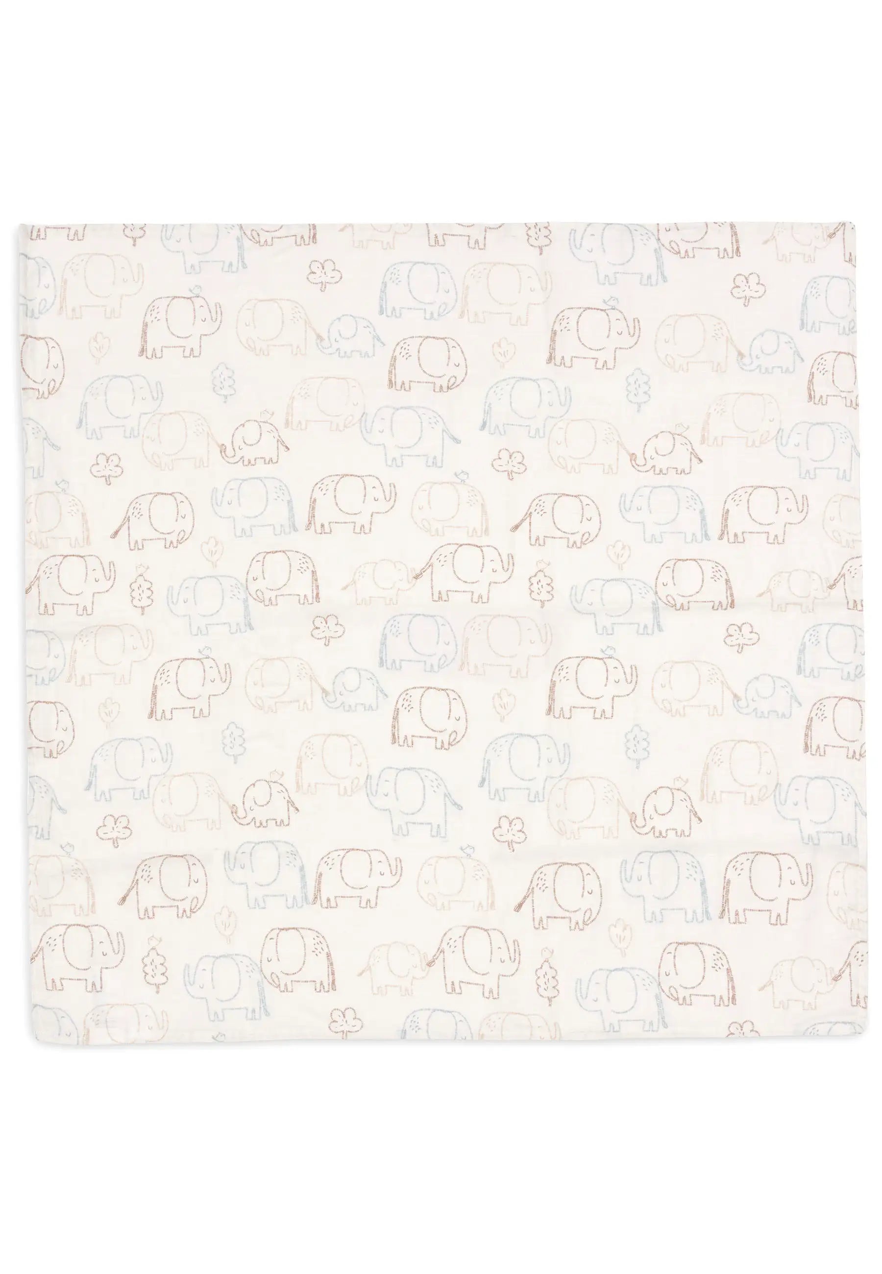 Spucktuch / Mulltuch 70×70 - Elephant Tales