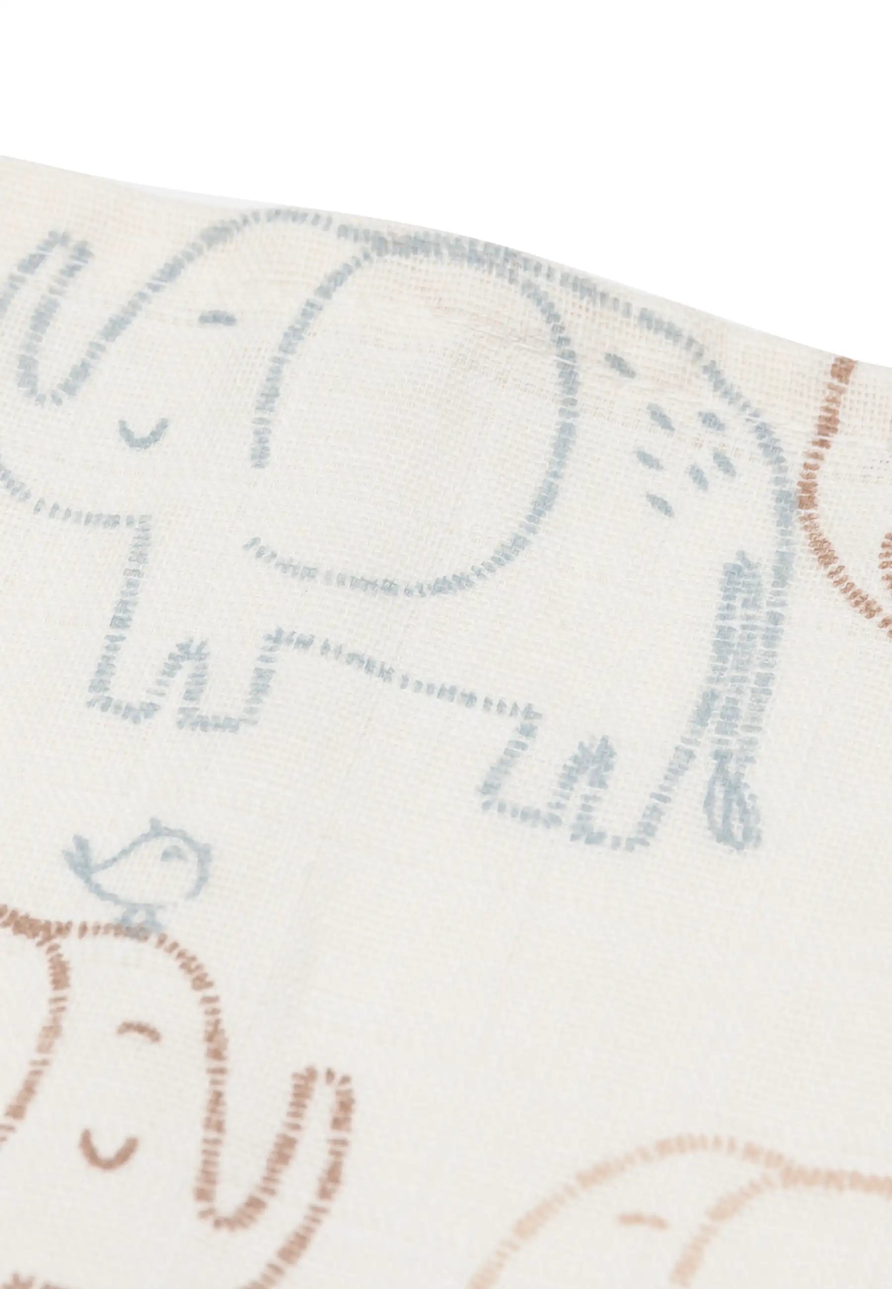 Spucktuch / Mulltuch 70×70 - Elephant Tales