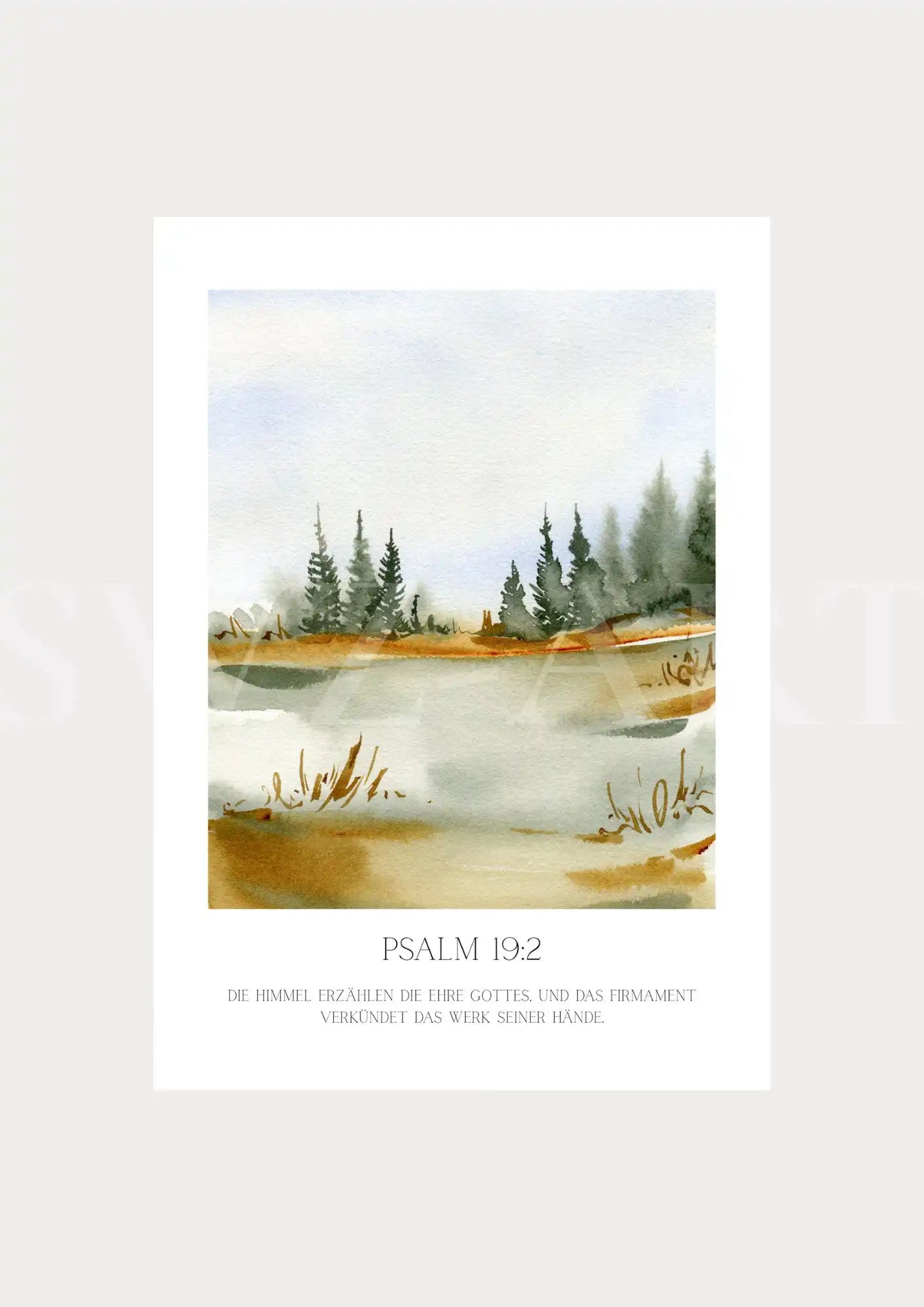 Poster Landschaft - Aquarell - kleiner See