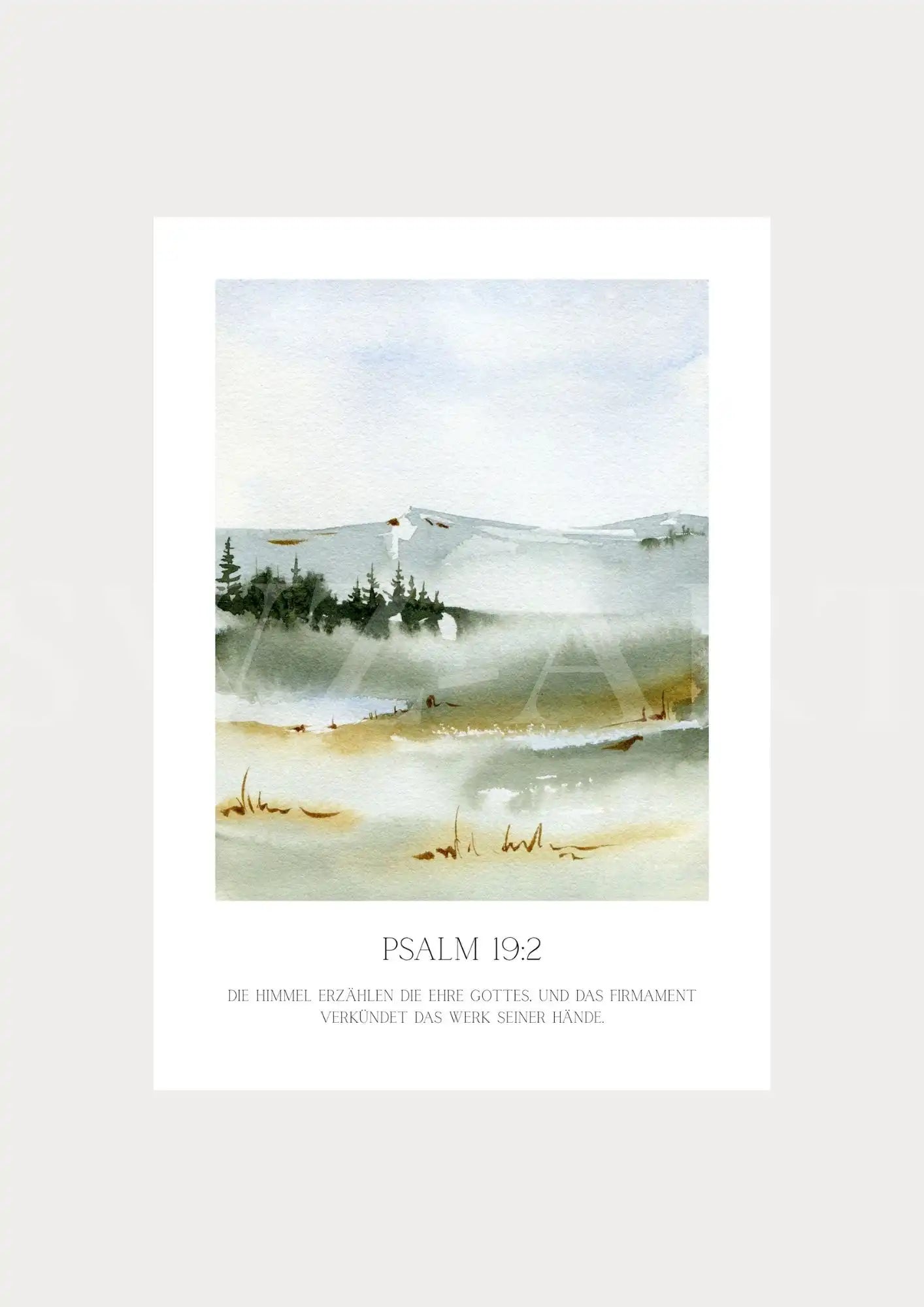 Poster Landschaft - Aquarell - in den Bergen