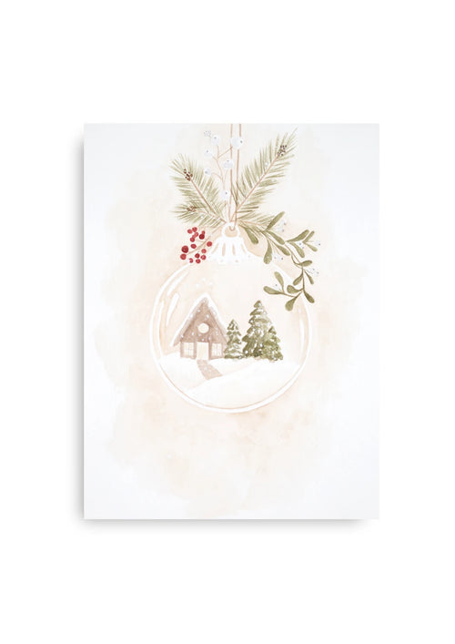 Aquarellbild - Christbaumkugel