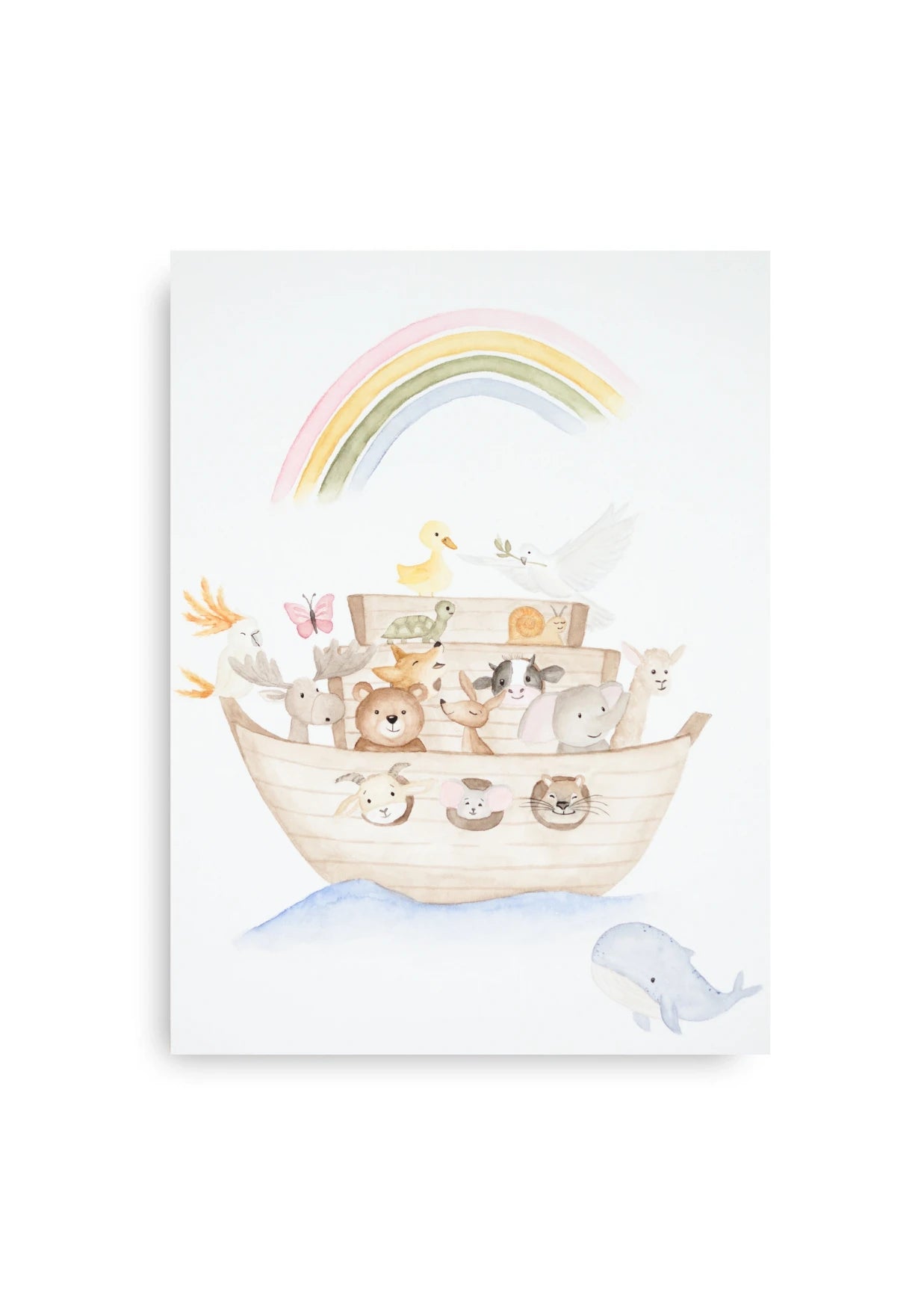 Aquarellbild - Die Arche Noah