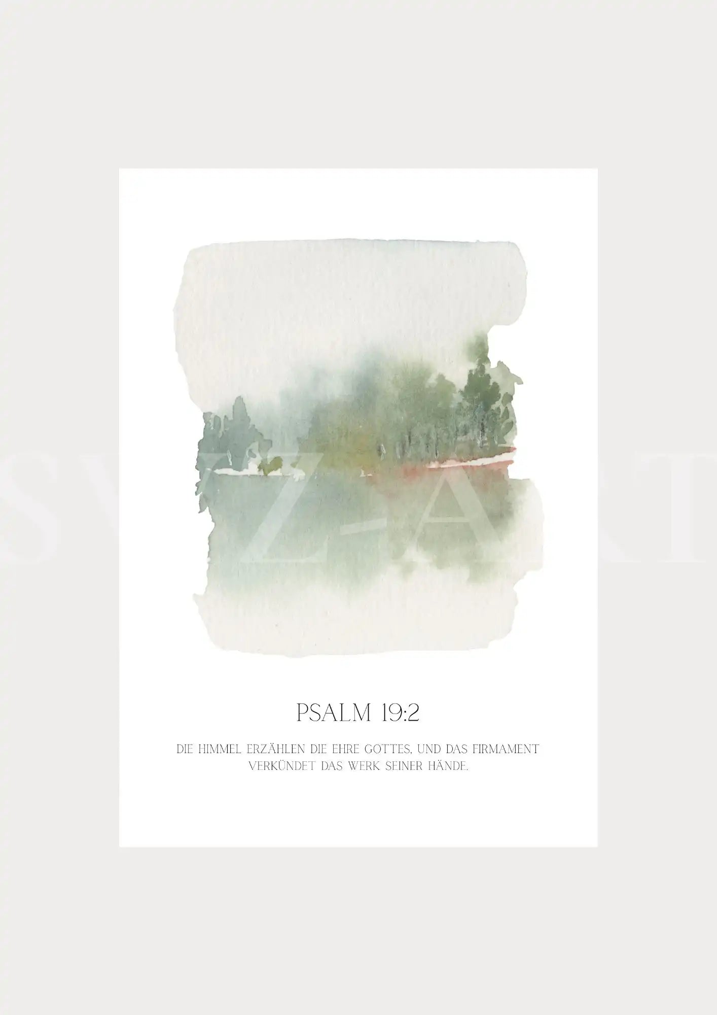 Poster christlich - Aquarell - am See