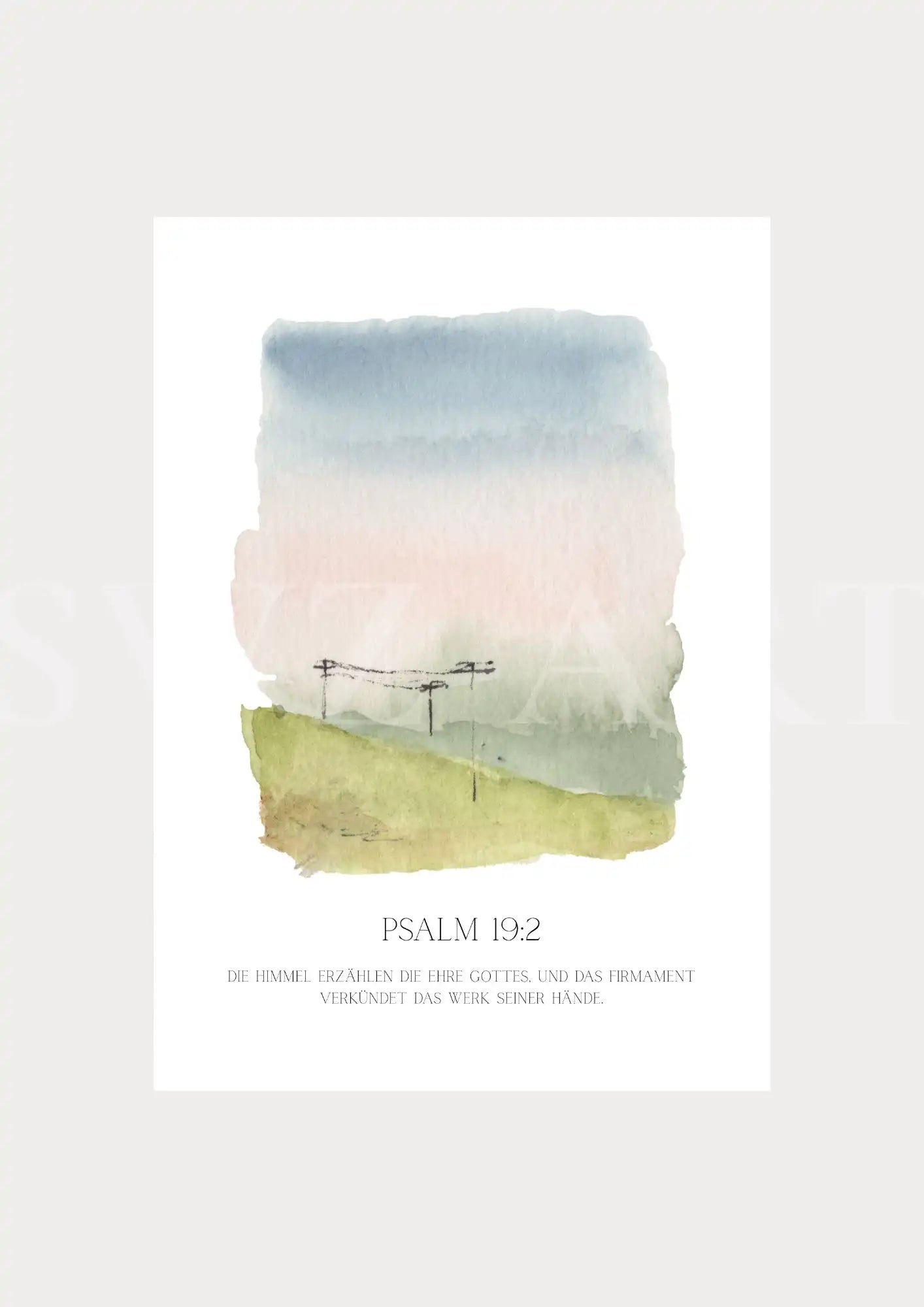 Poster Landschaft - Aquarell - aufm Feld