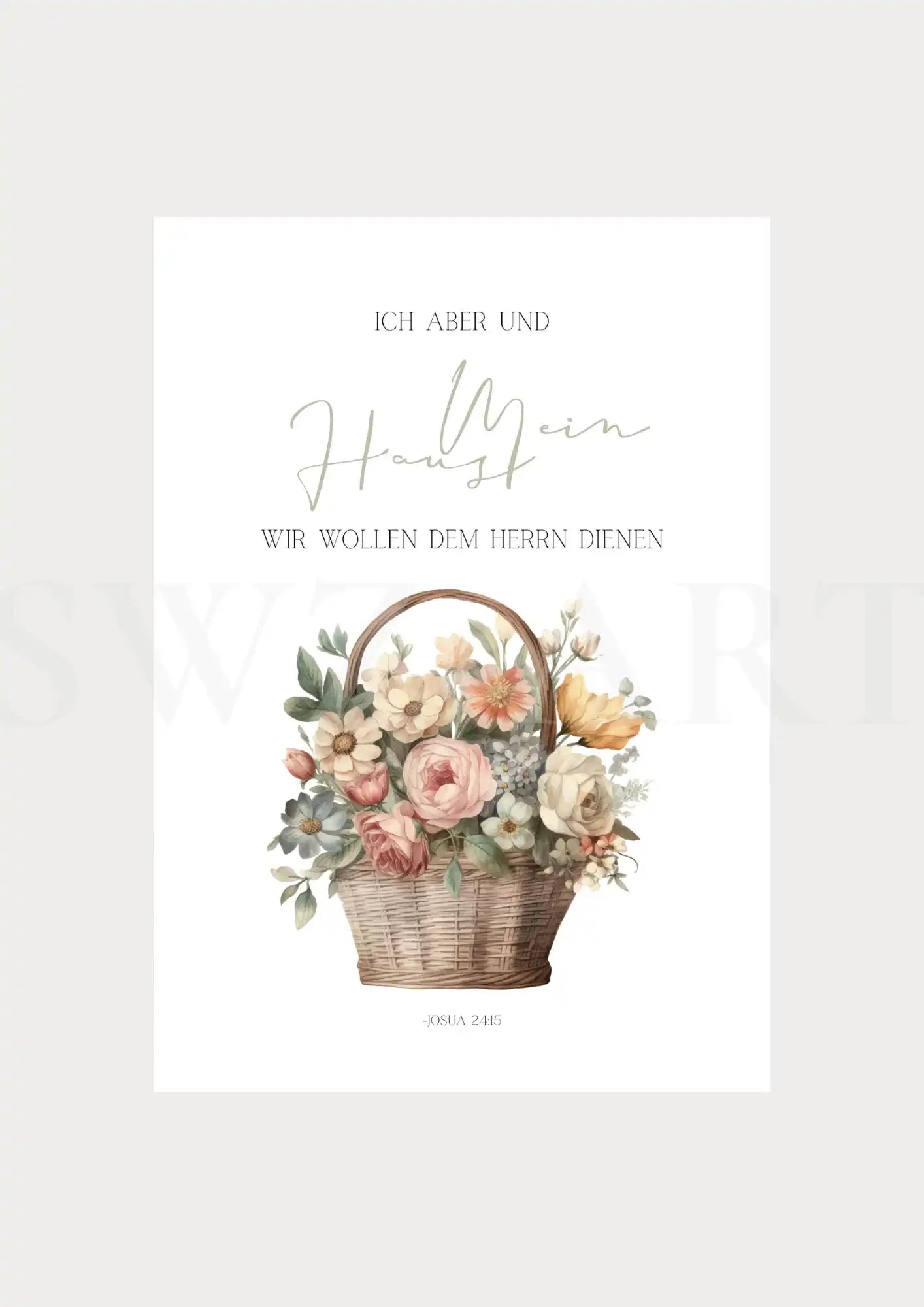 Poster - Blumenkorb Rosa