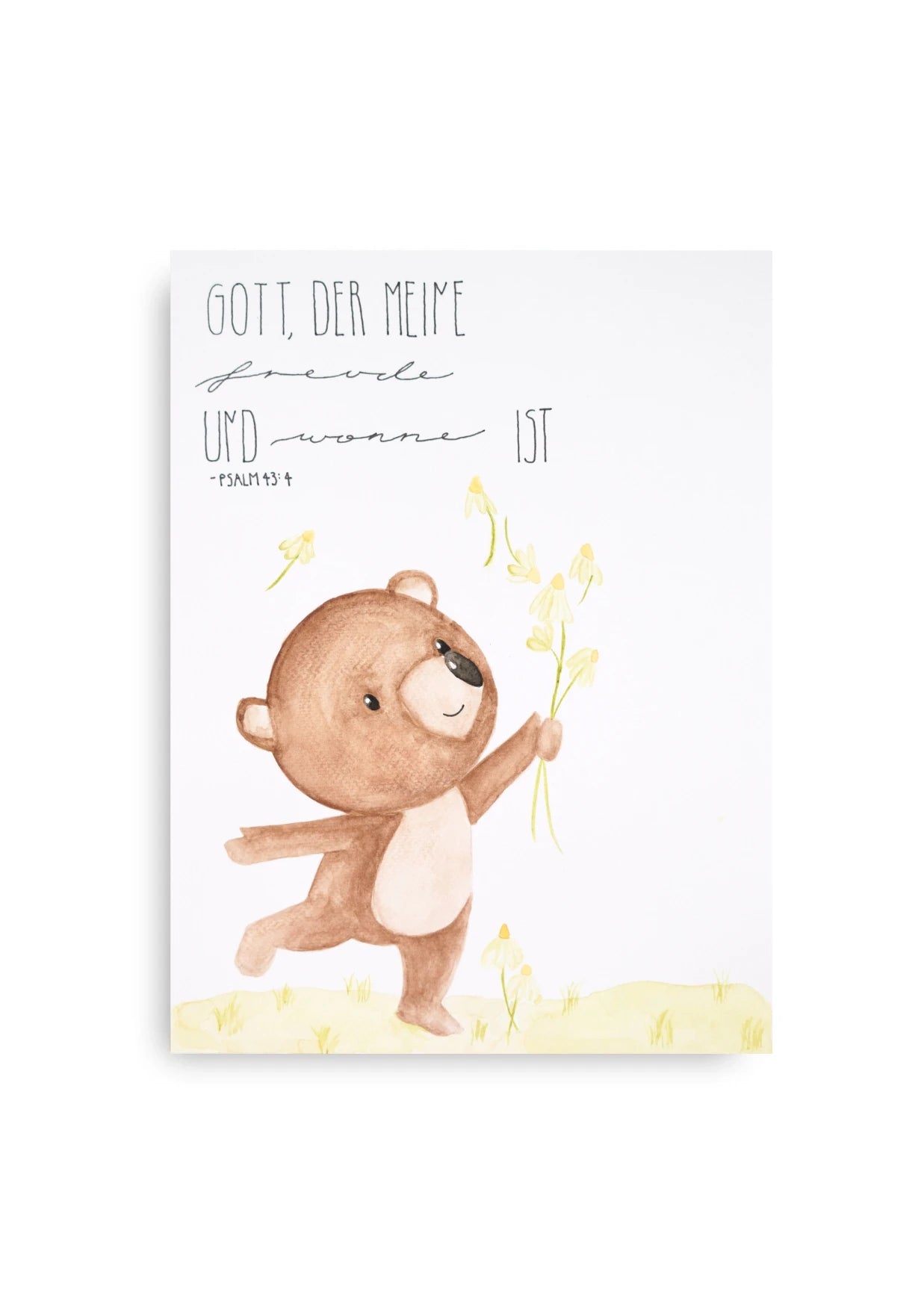 Aquarellbild - Der kleine Bär