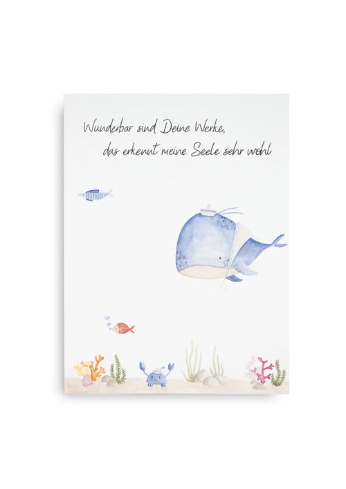 Aquarellbild - Der blaue Wal