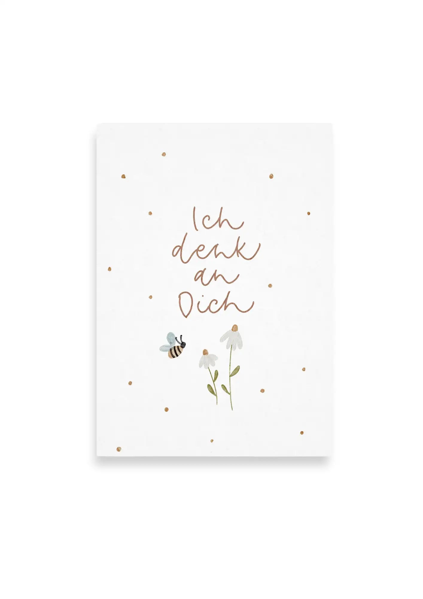 Karte - Aquarelldesign - ,,Ich denk an Dich''