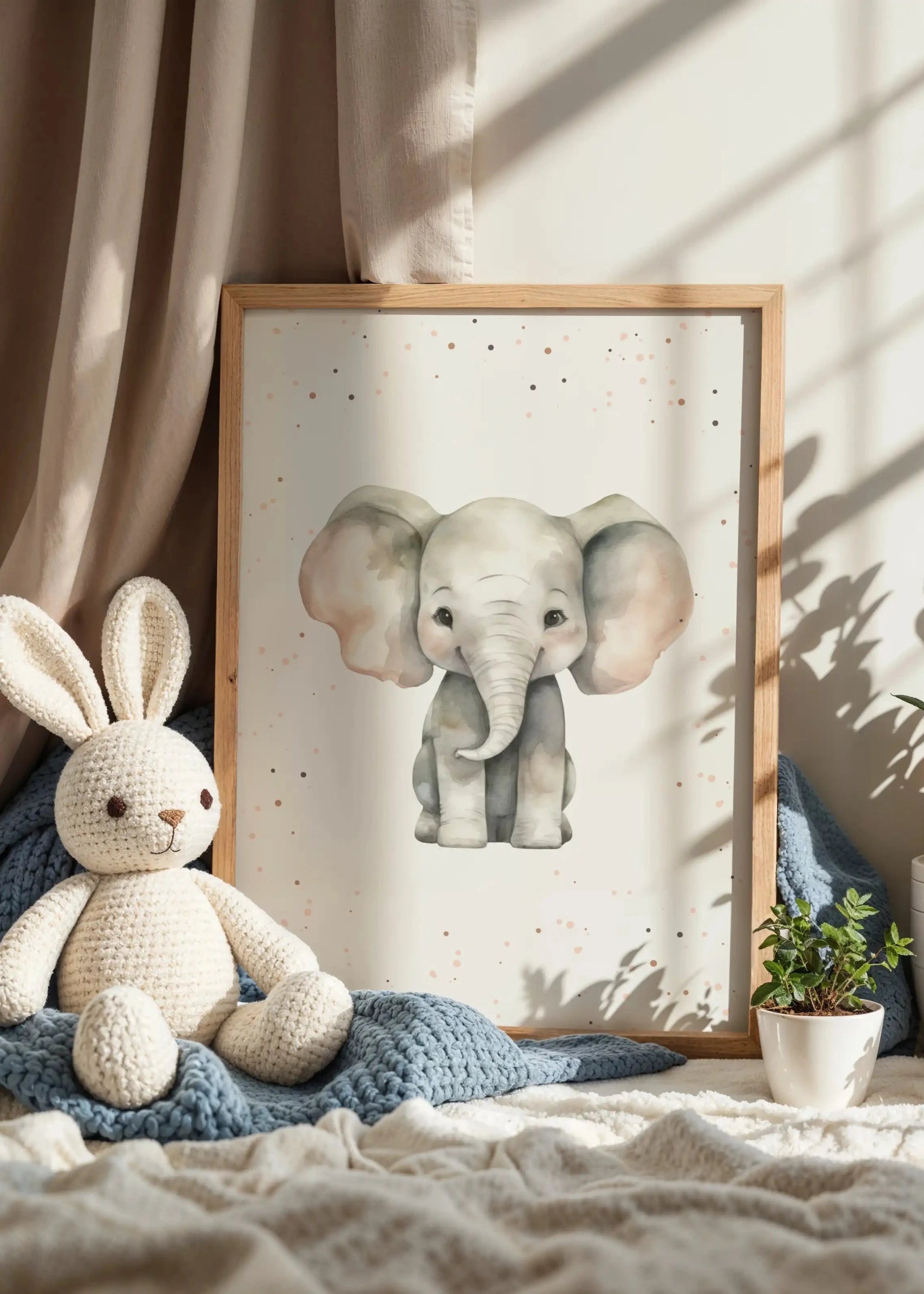 Tierposter - der kleine süße Elefant
