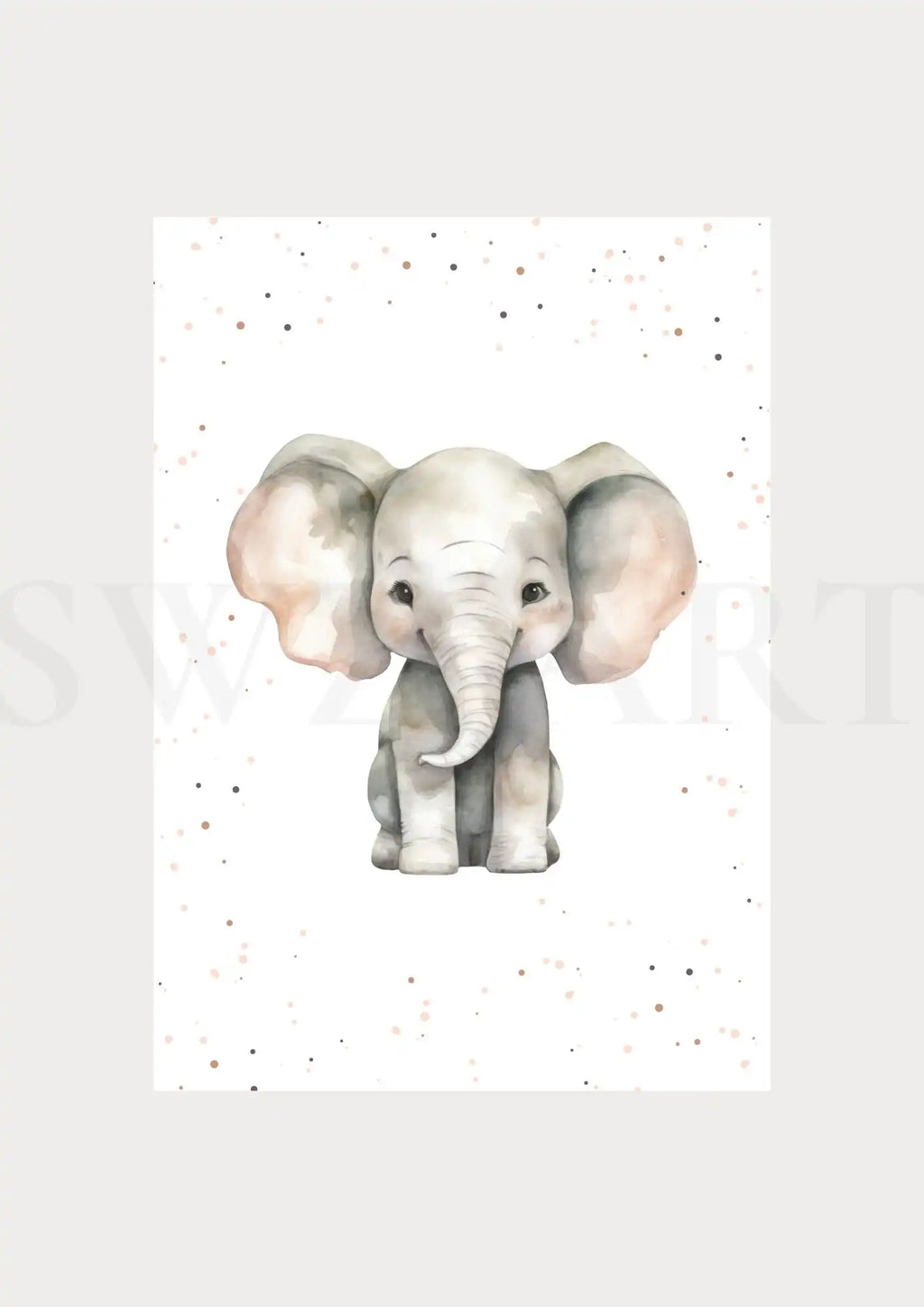 Tierposter - der kleine süße Elefant