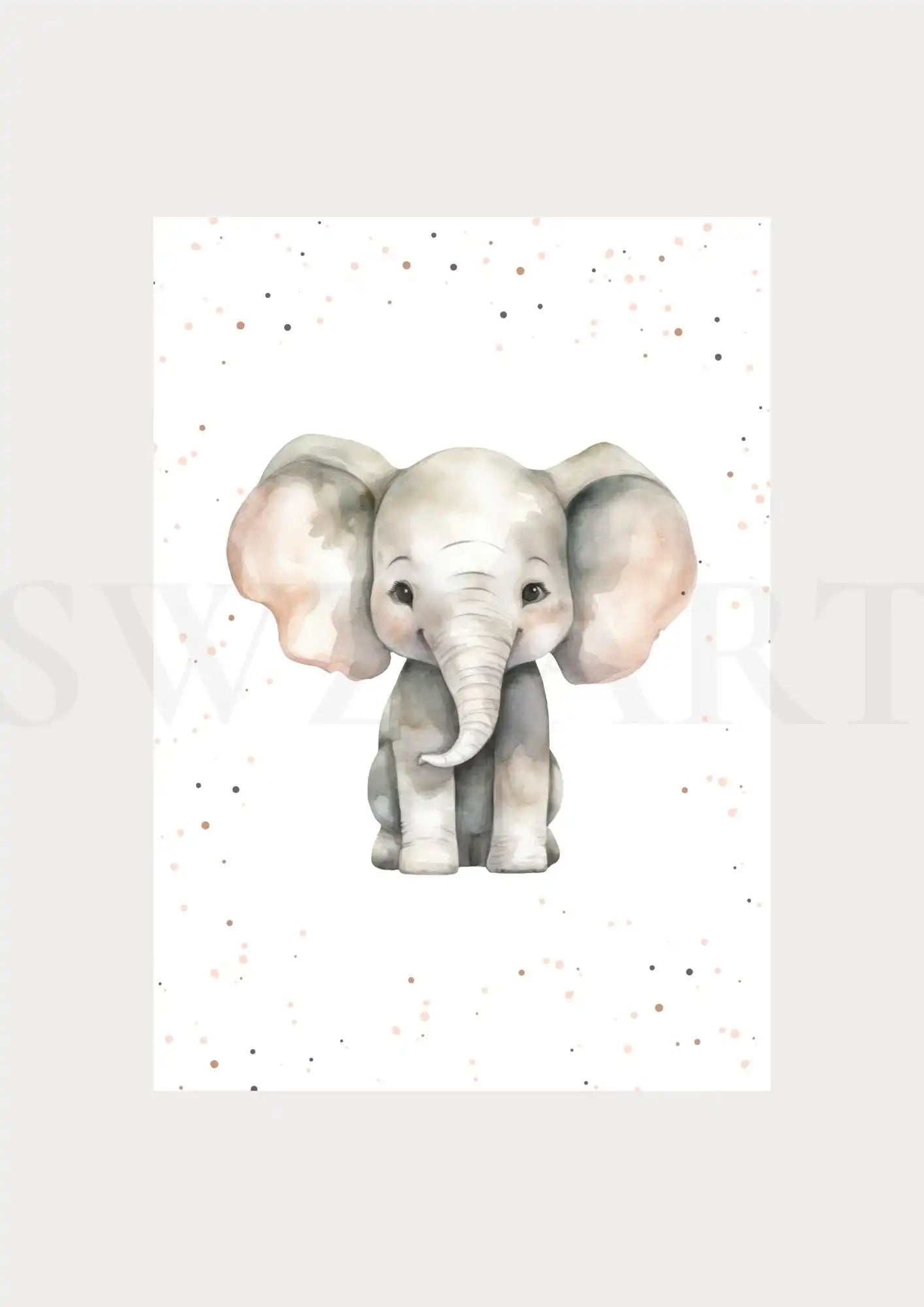 Tierposter - der kleine süße Elefant