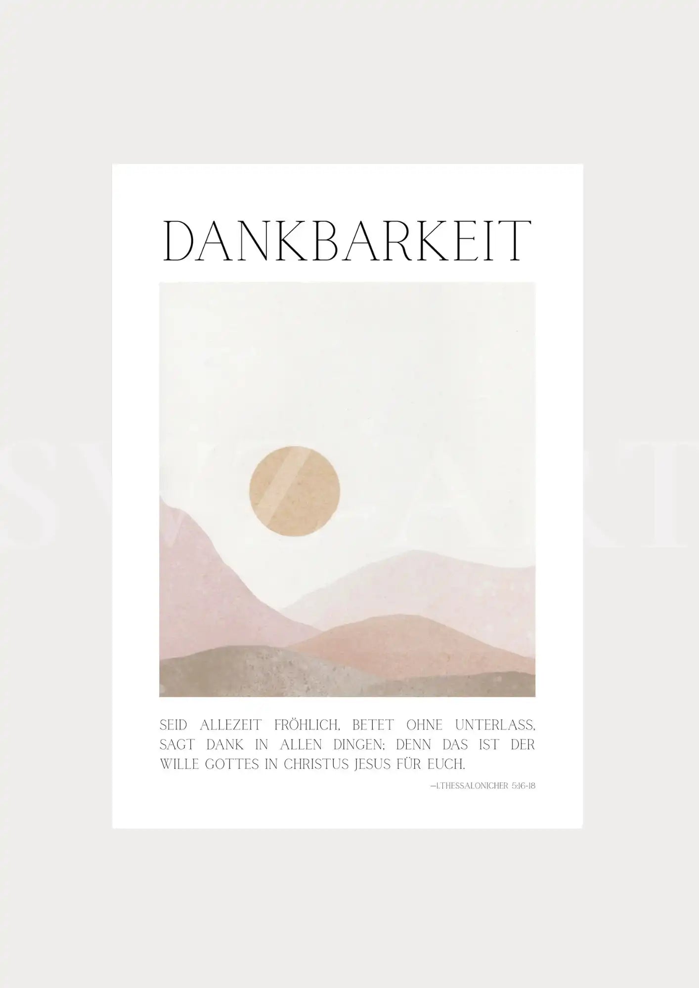 Poster christlich - Sonnenschein