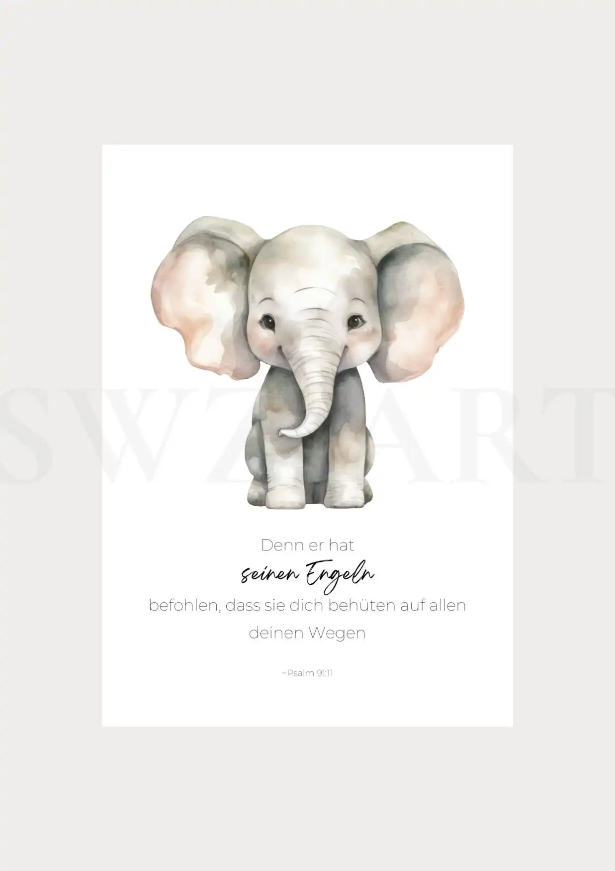 Tierposter - Elefant