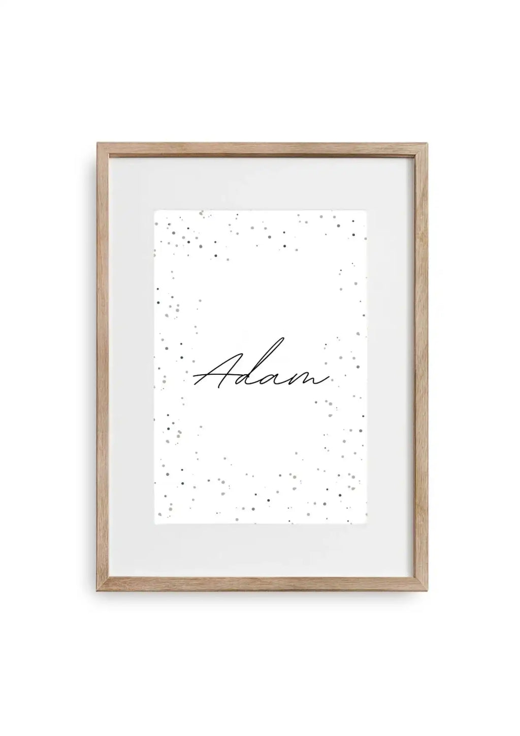 Textposter - Name Blau