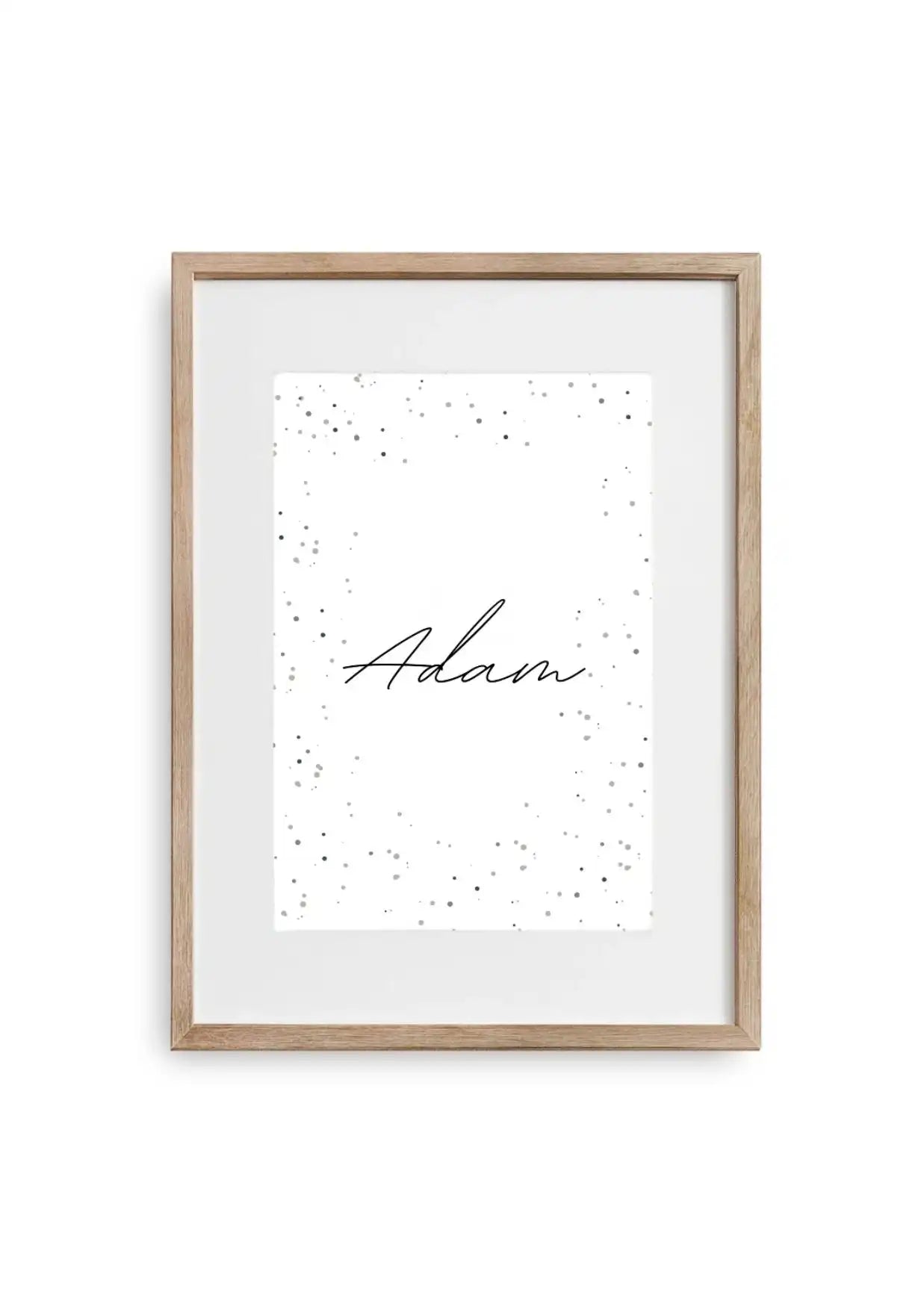 Textposter - Name Blau