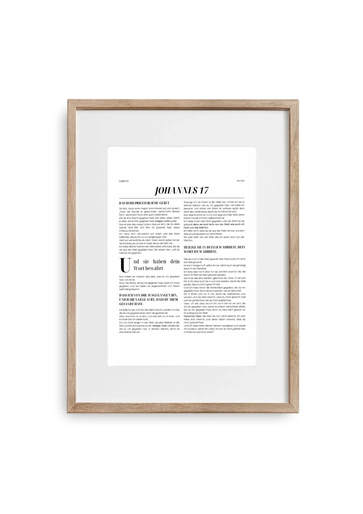 Poster - Das Hohepriesterliche Gebet
