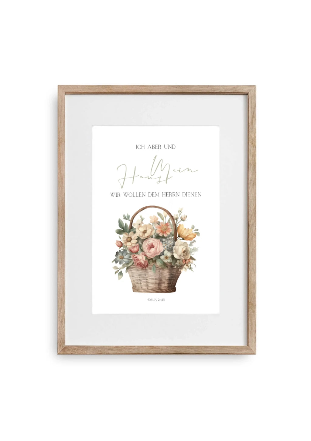 Poster - Blumenkorb Rosa