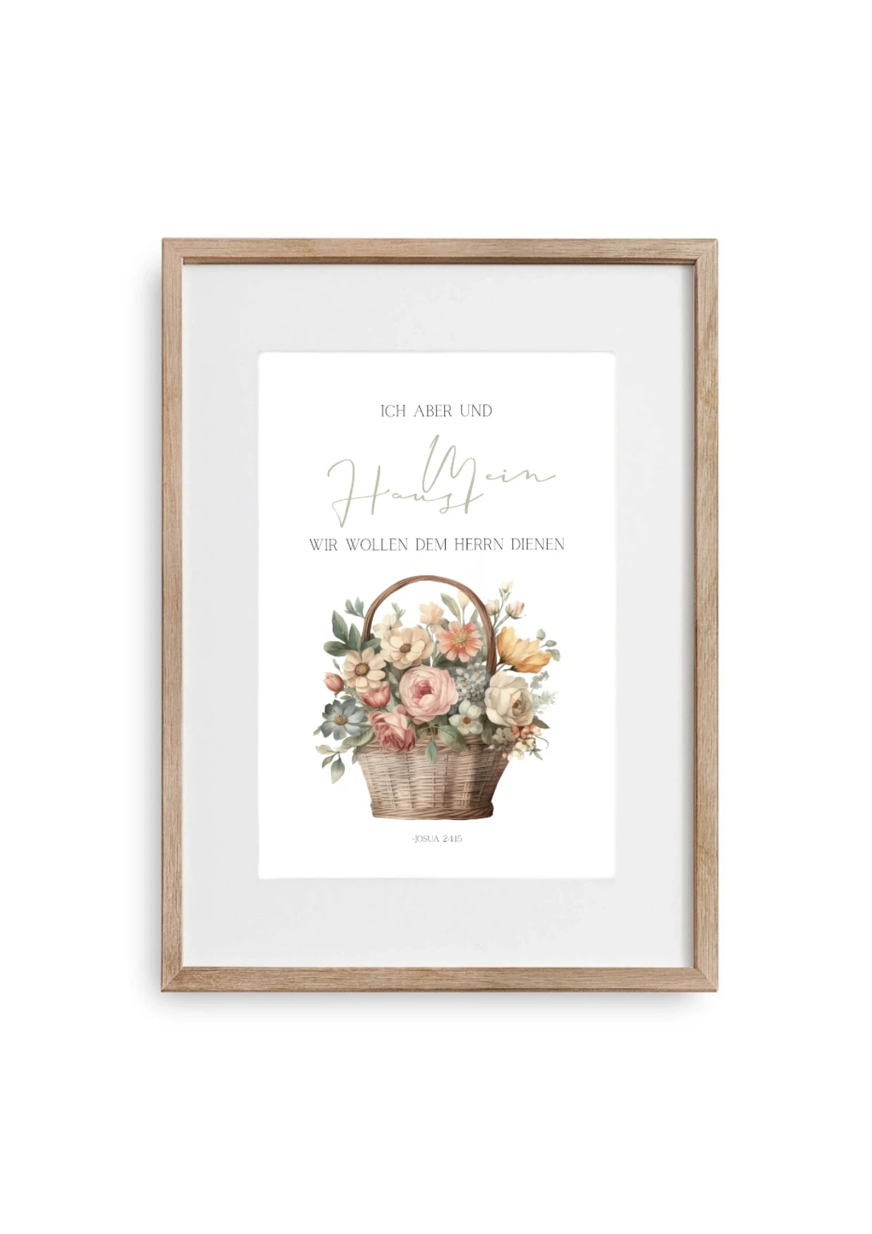 Poster - Blumenkorb Rosa