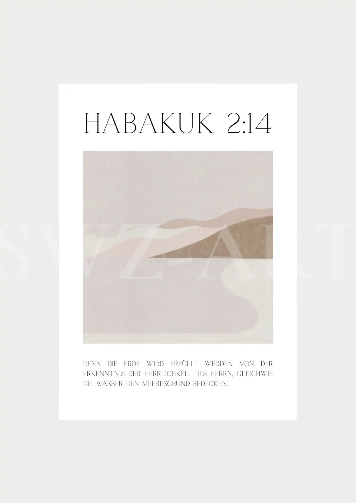Poster christlich - Abstrakt Meer