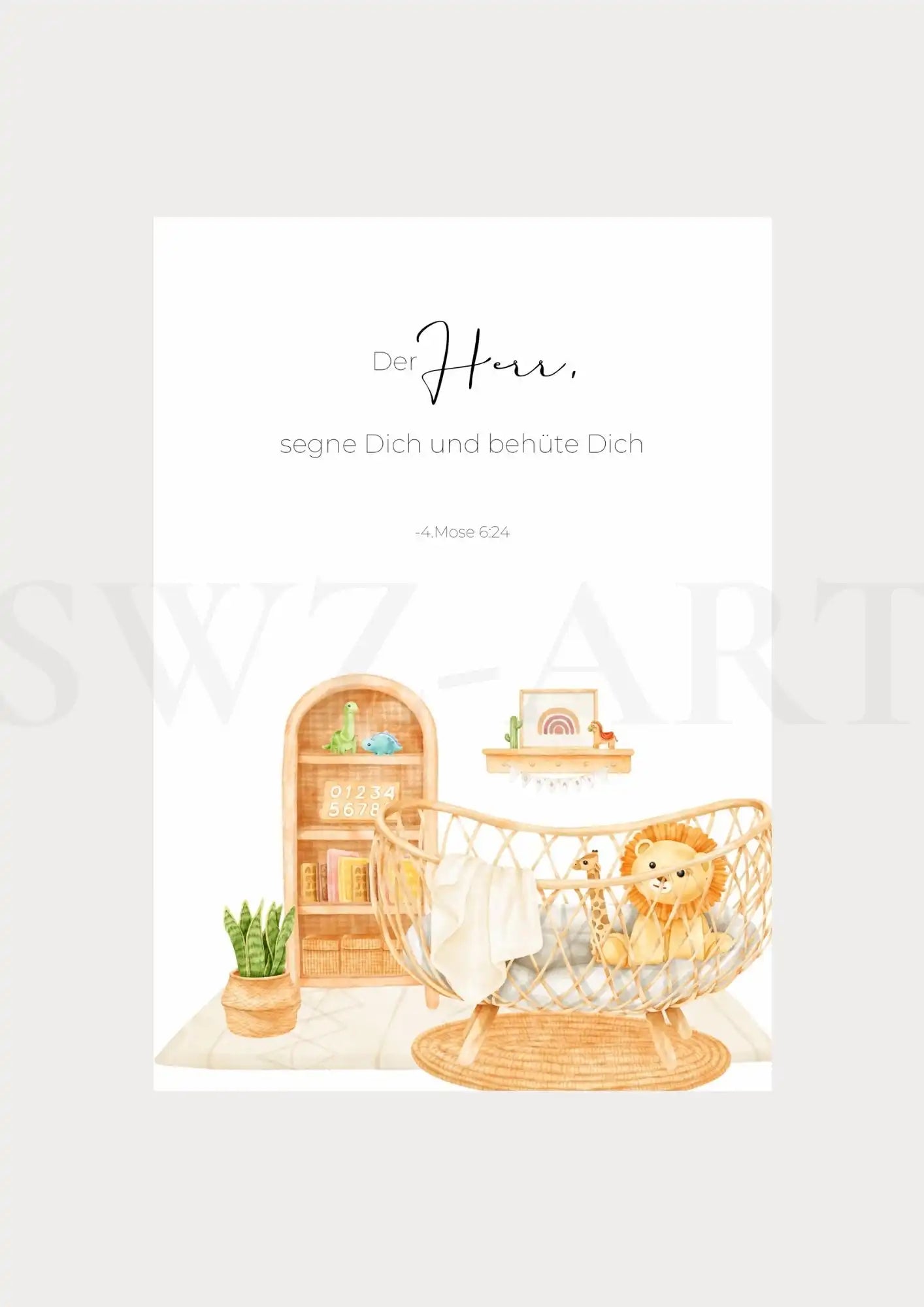 Christliche Poster - Kinderzimmer mit Löwe