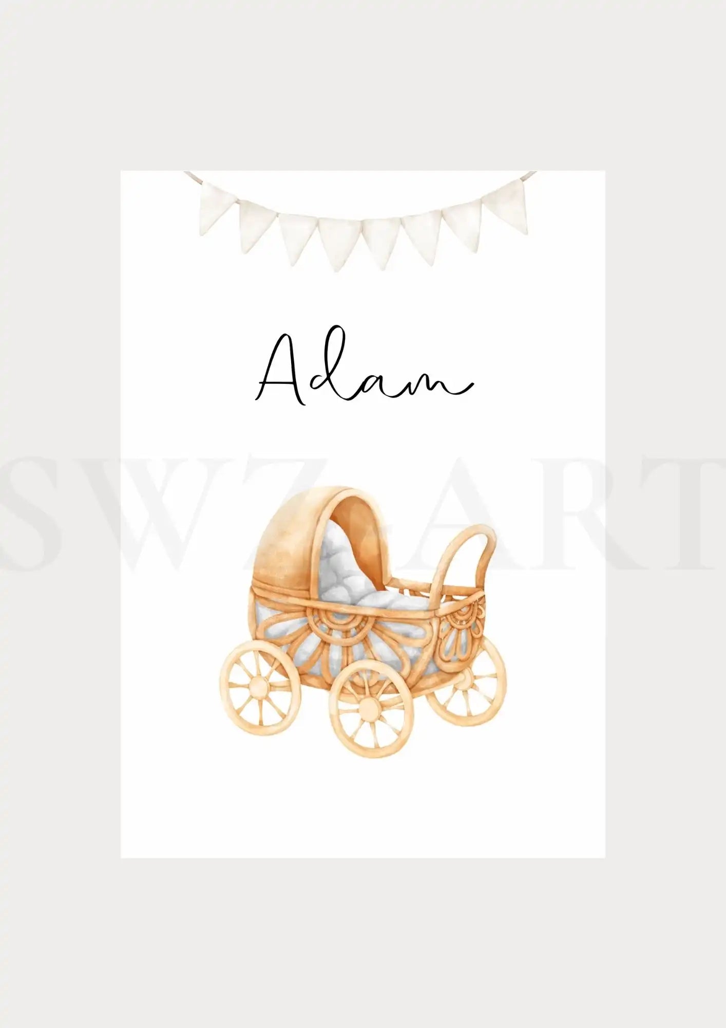 Personalisierte Poster - Kinderwagen