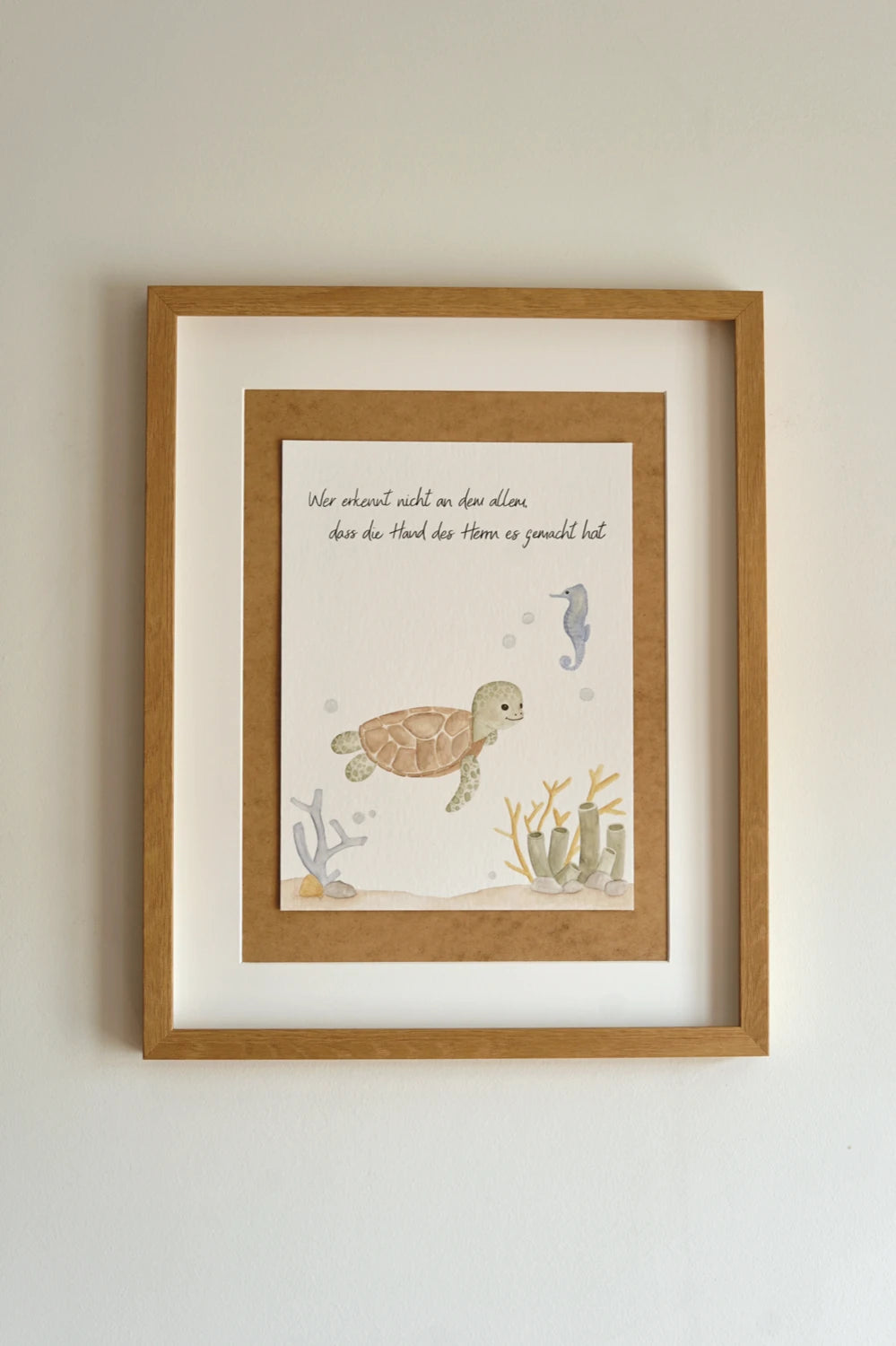 Aquarellbild - Die kleine Schildkröte