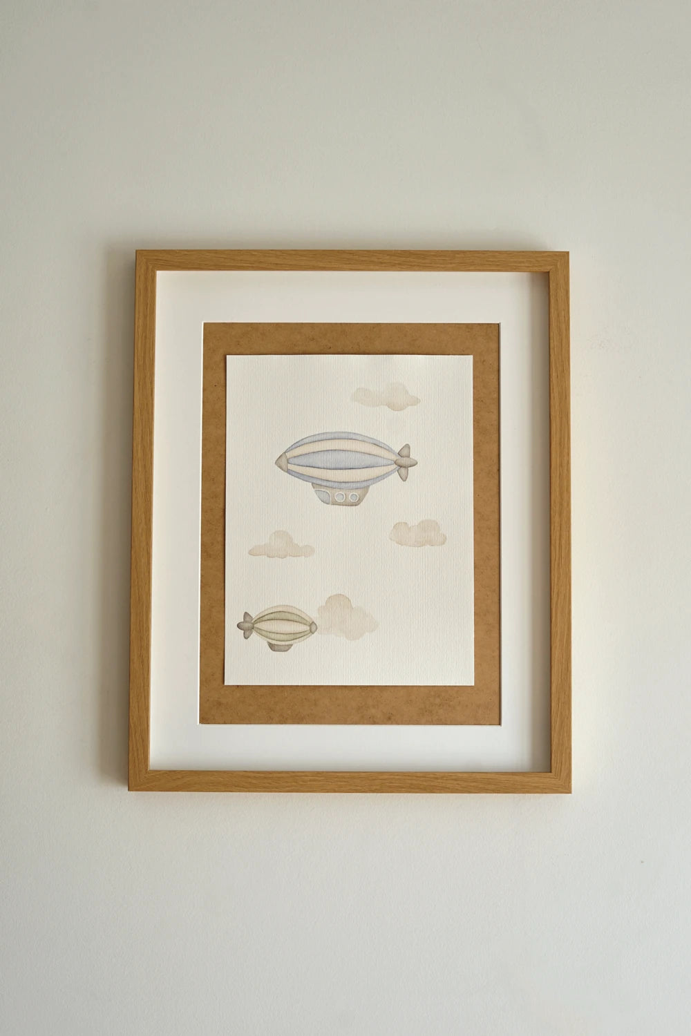 Aquarellbild - Die Zeppeline