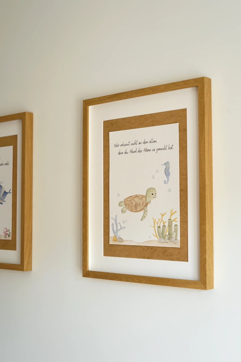 Aquarellbild - Die kleine Schildkröte