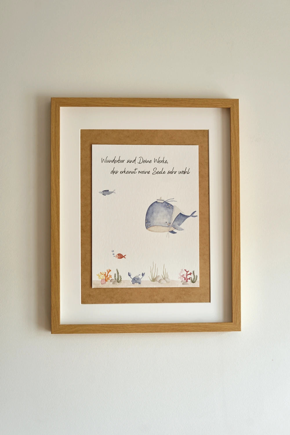 Aquarellbild - Der blaue Wal