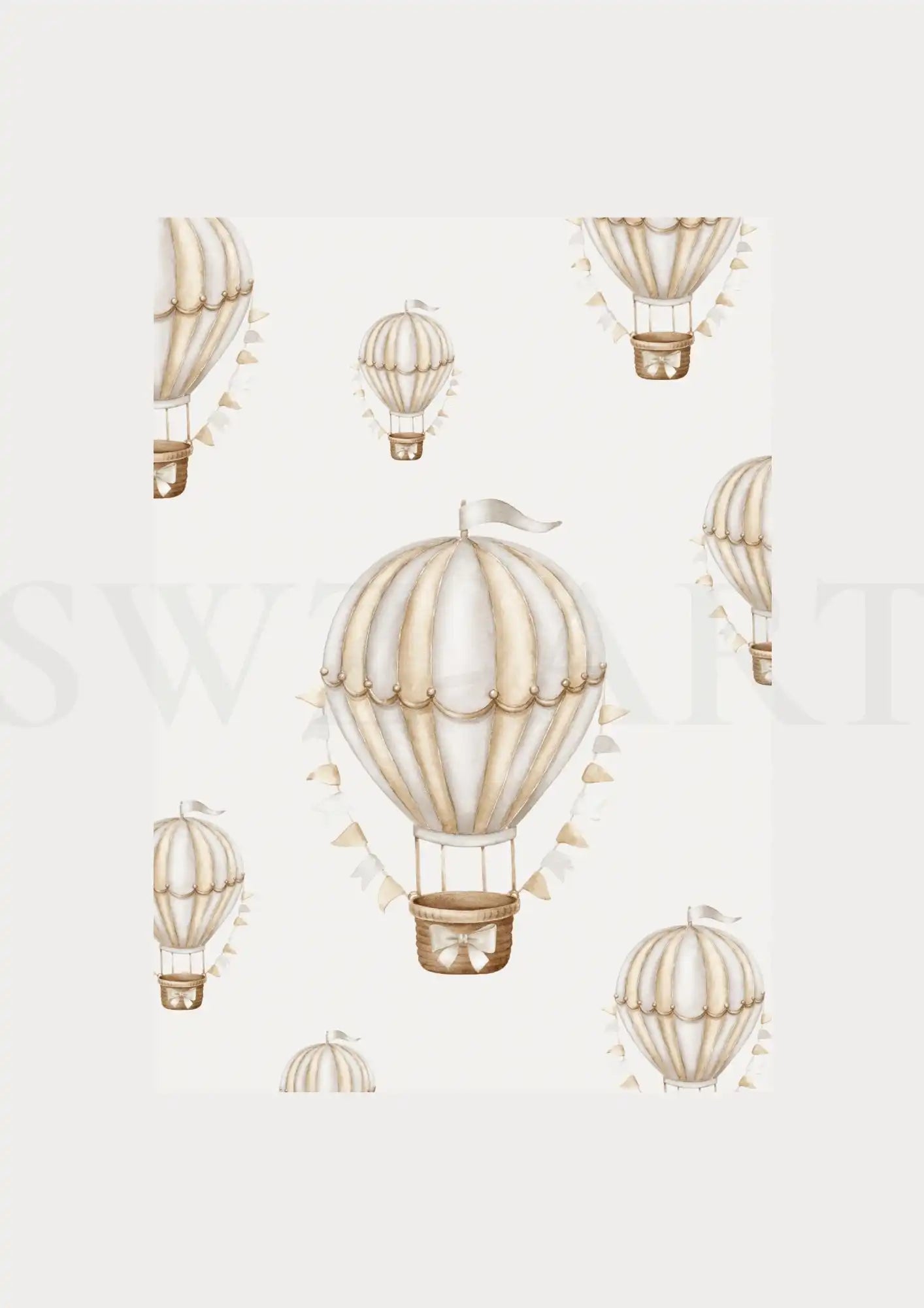 Poster - vintage Heißluftballon